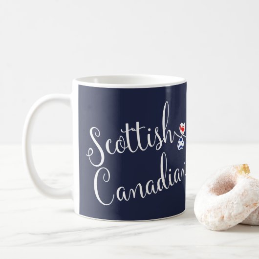 Scottish Canadian Entwined Hearts Mok (Met donut)