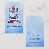 Scottish Canadian Thistle Business Card Template Visitekaartje (Voorkant / Achterkant)