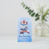 Scottish Canadian Thistle Business Card Template Visitekaartje (Staand voorkant)