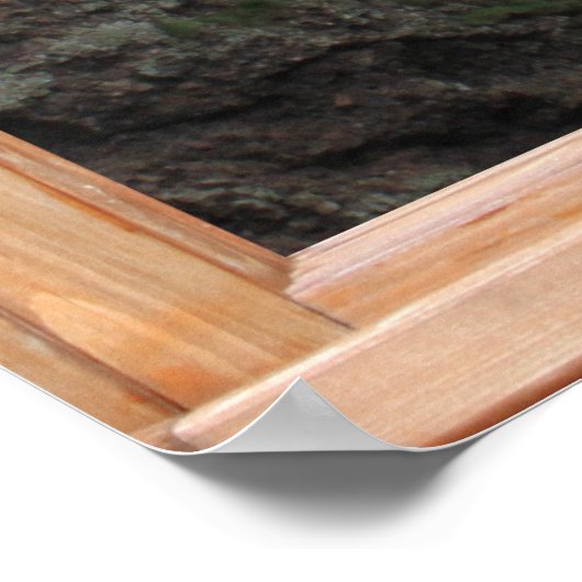 Scottish Castle op Cliff Uitzicht vanaf een raam Poster (Hoek)