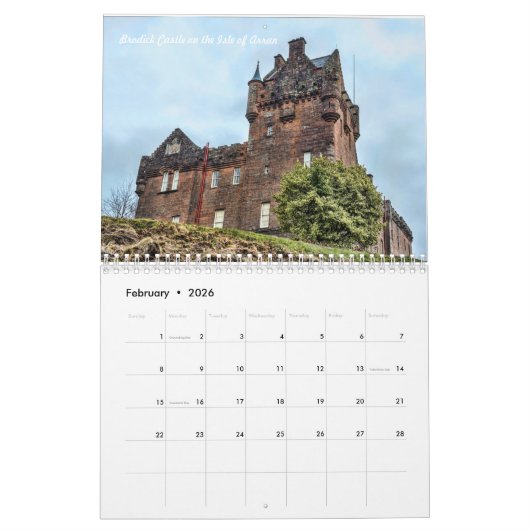 Scottish Castles 2018 Calendar Kalender (Feb 2026)