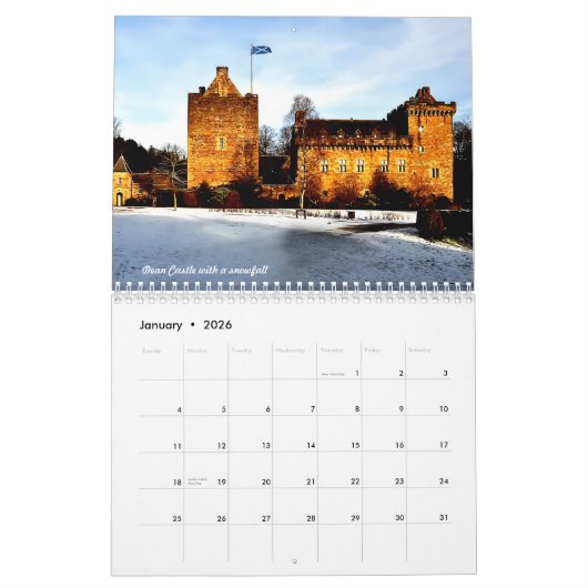 Scottish Castles 2018 Calendar Kalender (Jan 2026)