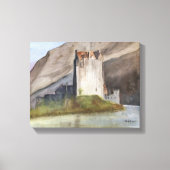 SCOTTISH CASTLES LANDSCAPE WATERVERF CANVAS PRINT (Voorkant)