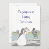 Scottish, Celtic Engagement Party Kaart (Voorkant / Achterkant)