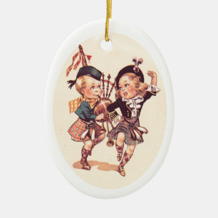 Scottish Children Dancing Keramisch Ornament