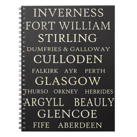 Scottish Cities notebook Notitieboek (Voorkant)