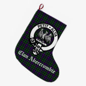 Scottish Clan Abercrombie Crest & Tartan Grote Kerstsok (Voorkant (Hangend))