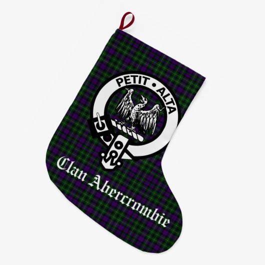Scottish Clan Abercrombie Crest & Tartan Grote Kerstsok (Voorkant (Hangend))