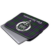 Scottish Clan Abercrombie Crest & Tartan Laptop Sleeve (Voorkant onderkant)