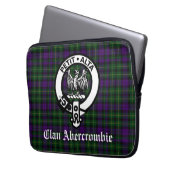 Scottish Clan Abercrombie Crest & Tartan Laptop Sleeve (Voorkant Links)