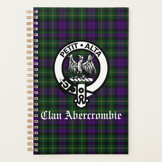 Scottish Clan Abercrombie Crest & Tartan Planner (Voorkant)