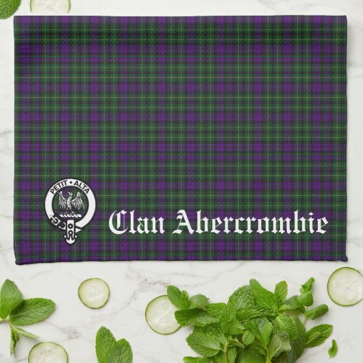 Scottish Clan Abercrombie Crest & Tartan Theedoek (Gevouwen)