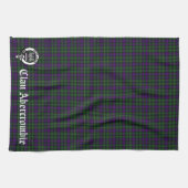 Scottish Clan Abercrombie Crest & Tartan Theedoek (Horizontaal)
