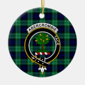 Scottish Clan Abercrombie Hunting Tartan and Crest Keramisch Ornament (Voorkant)