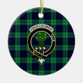 Scottish Clan Abercrombie Hunting Tartan and Crest Keramisch Ornament (Voorkant)