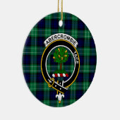 Scottish Clan Abercrombie Hunting Tartan and Crest Keramisch Ornament (Rechts)