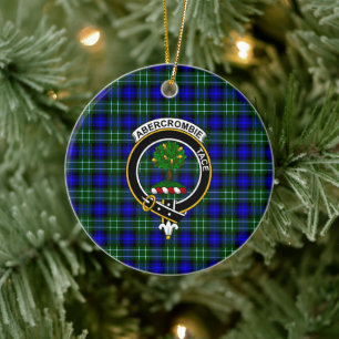 Scottish Clan Abercrombie Tartan en Crest Keramisch Ornament