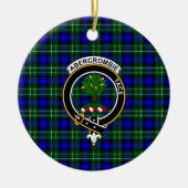 Scottish Clan Abercrombie Tartan en Crest Keramisch Ornament (Voorkant)