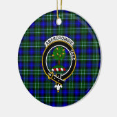 Scottish Clan Abercrombie Tartan en Crest Keramisch Ornament (Links)