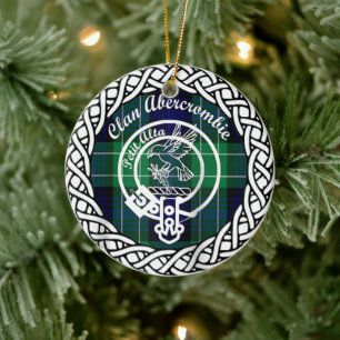 Scottish Clan Abercrombie Tartan en Crest Keramisch Ornament