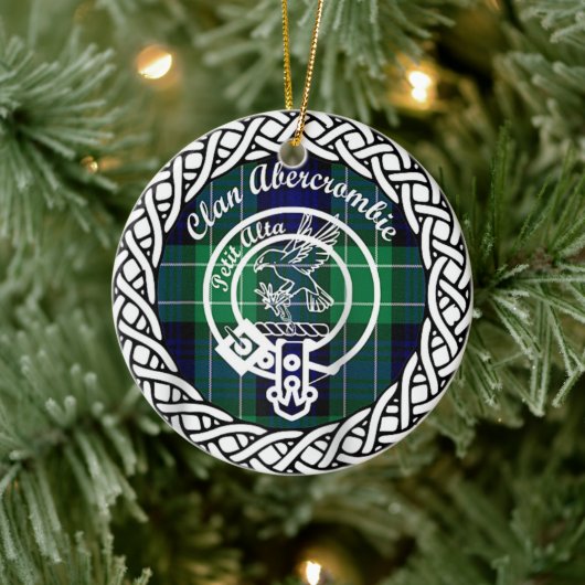 Scottish Clan Abercrombie Tartan en Crest Keramisch Ornament (Boom)