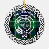 Scottish Clan Abercrombie Tartan en Crest Keramisch Ornament (Achterkant)