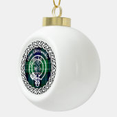 Scottish Clan Abercrombie Tartan en Crest Keramische Bal Ornament (Rechts)