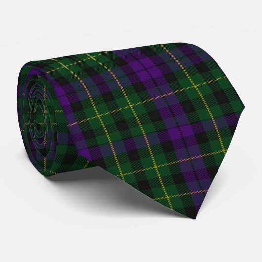 Scottish Clan Abercrombie Tartan Pset Pattern Stropdas (Opgerold)