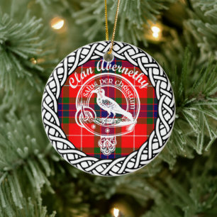 Scottish Clan Abernethy Tartan en Crest Keramisch Ornament