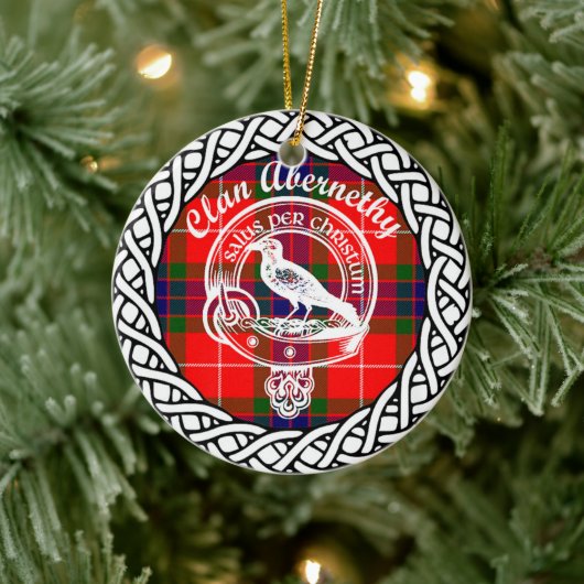 Scottish Clan Abernethy Tartan en Crest Keramisch Ornament (Boom)