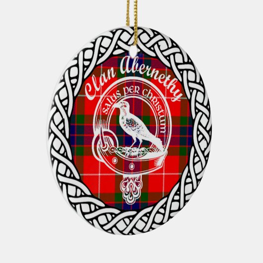 Scottish Clan Abernethy Tartan en Crest Keramisch Ornament (Rechts)
