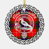 Scottish Clan Abernethy Tartan en Crest Keramisch Ornament (Voorkant)