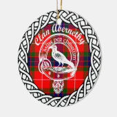 Scottish Clan Abernethy Tartan en Crest Keramisch Ornament (Links)