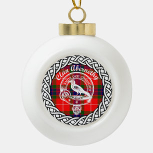 Scottish Clan Abernethy Tartan en Crest Keramische Bal Ornament