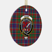Scottish Clan Adam Ancient Tartan en Crest Keramisch Ornament (Rechts)