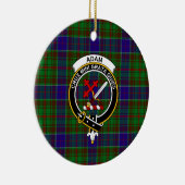 Scottish Clan Adam Hunting Tartan and Crest Keramisch Ornament (Rechts)