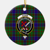 Scottish Clan Adam Hunting Tartan and Crest Keramisch Ornament (Voorkant)