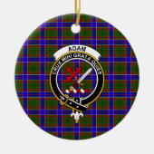 Scottish Clan Adam Tartan en Crest Keramisch Ornament (Voorkant)