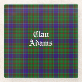 Scottish Clan Adams Tartan Glazen Onderzetter