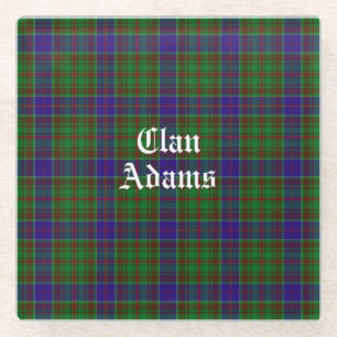 Scottish Clan Adams Tartan Glazen Onderzetter