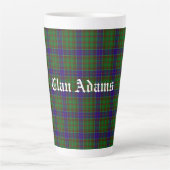 Scottish Clan Adams Tartan Latte Mok (Voorkant)