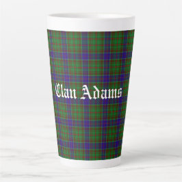 Scottish Clan Adams Tartan Latte Mok