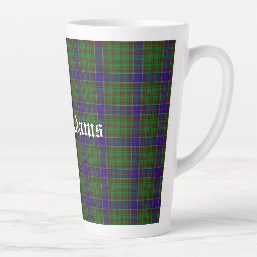 Scottish Clan Adams Tartan Latte Mok (Rechts)