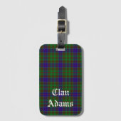 Scottish Clan Adams Tartan Pset Bagagelabel (Voorkant (verticaal))