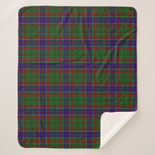 Scottish Clan Adams Tartan Pset Sherpa Deken