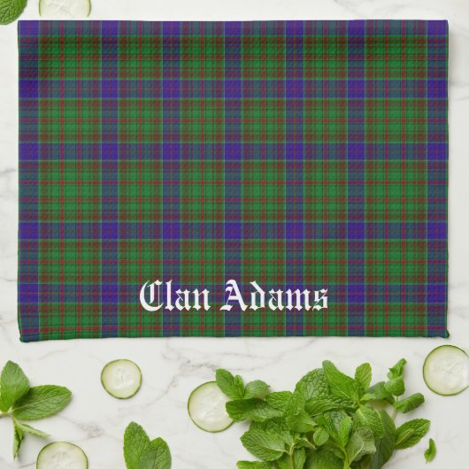 Scottish Clan Adams Tartan Theedoek (Gevouwen)
