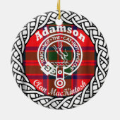 Scottish Clan Adamson Tartan en Crest Keramisch Ornament (Achterkant)