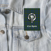 Scottish Clan Agnew Crest & Tartan Button (Insitu)