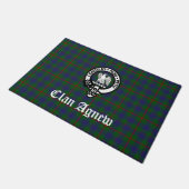 Scottish Clan Agnew Crest & Tartan Deurmat (Schuin)