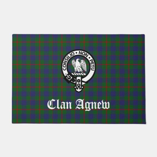 Scottish Clan Agnew Crest & Tartan Deurmat (Voorkant)